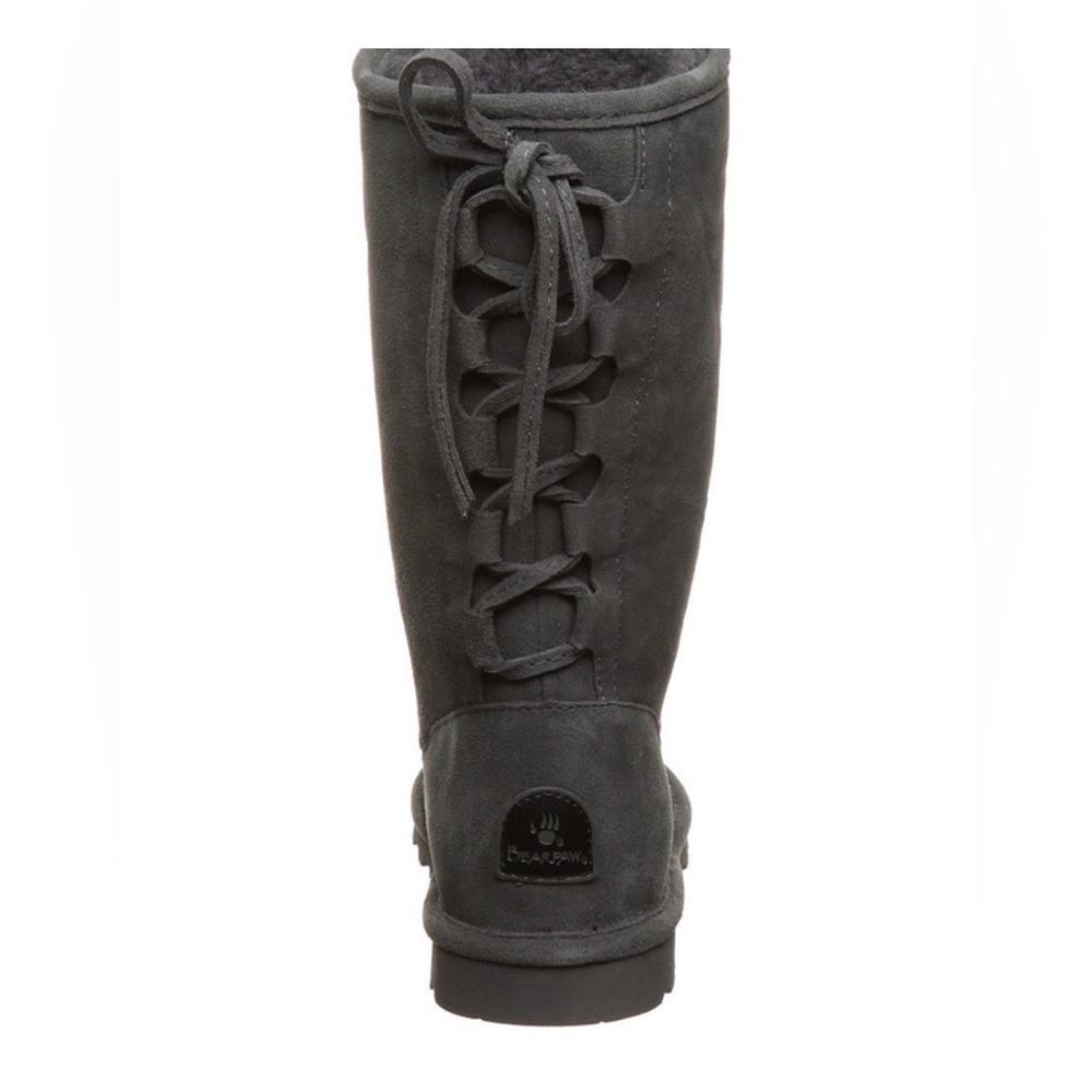 BearPaw Phylly Lace Charcoal Suede Winter Boots